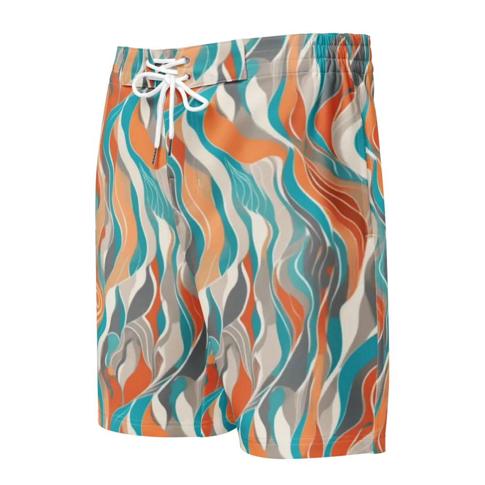 Meltwater Modern on Men's Board Shorts — Front