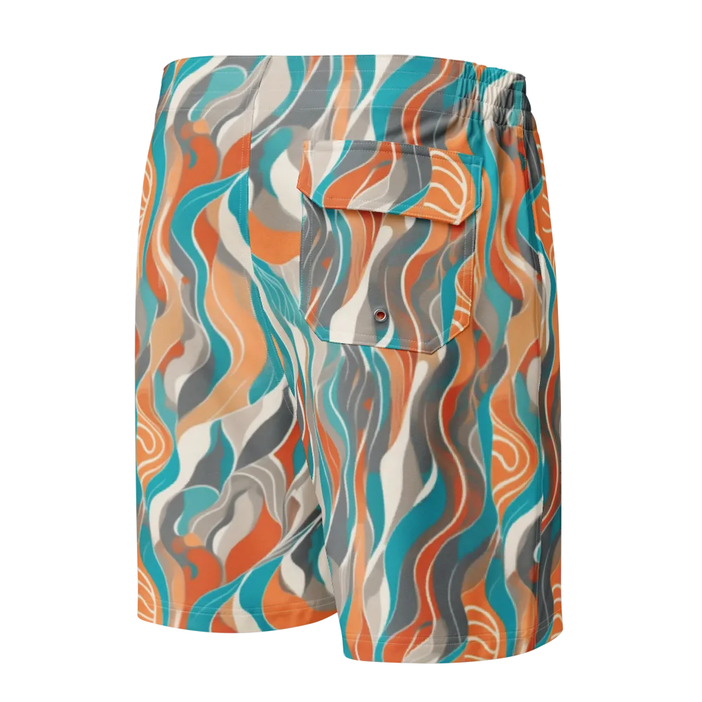Meltwater Modern on Men's Board Shorts — Back