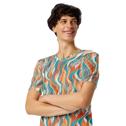 Meltwater Modern on a Men's Crew Neck T-Shirt
