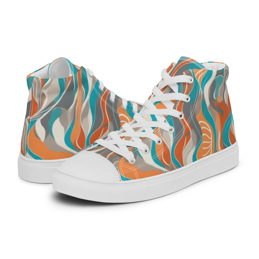 Meltwater Modern on Men's High Top Canvas Shoes — Left