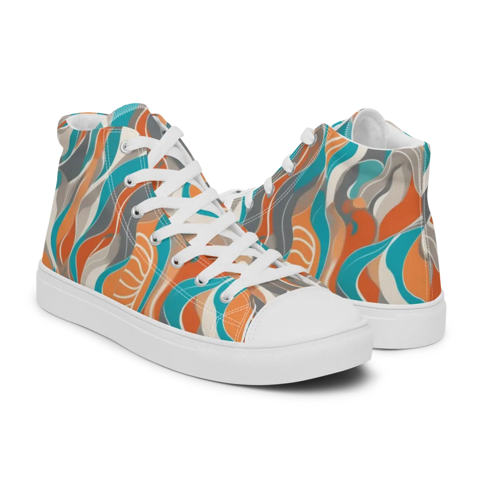 Meltwater Modern on Men's High Top Canvas Shoes — Right