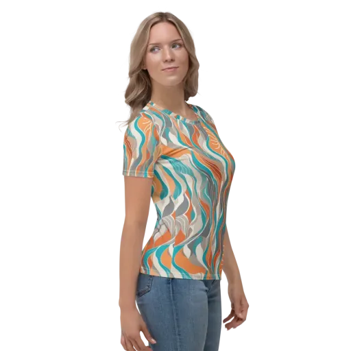 Meltwater Modern on a Women's Crew Neck T-Shirt