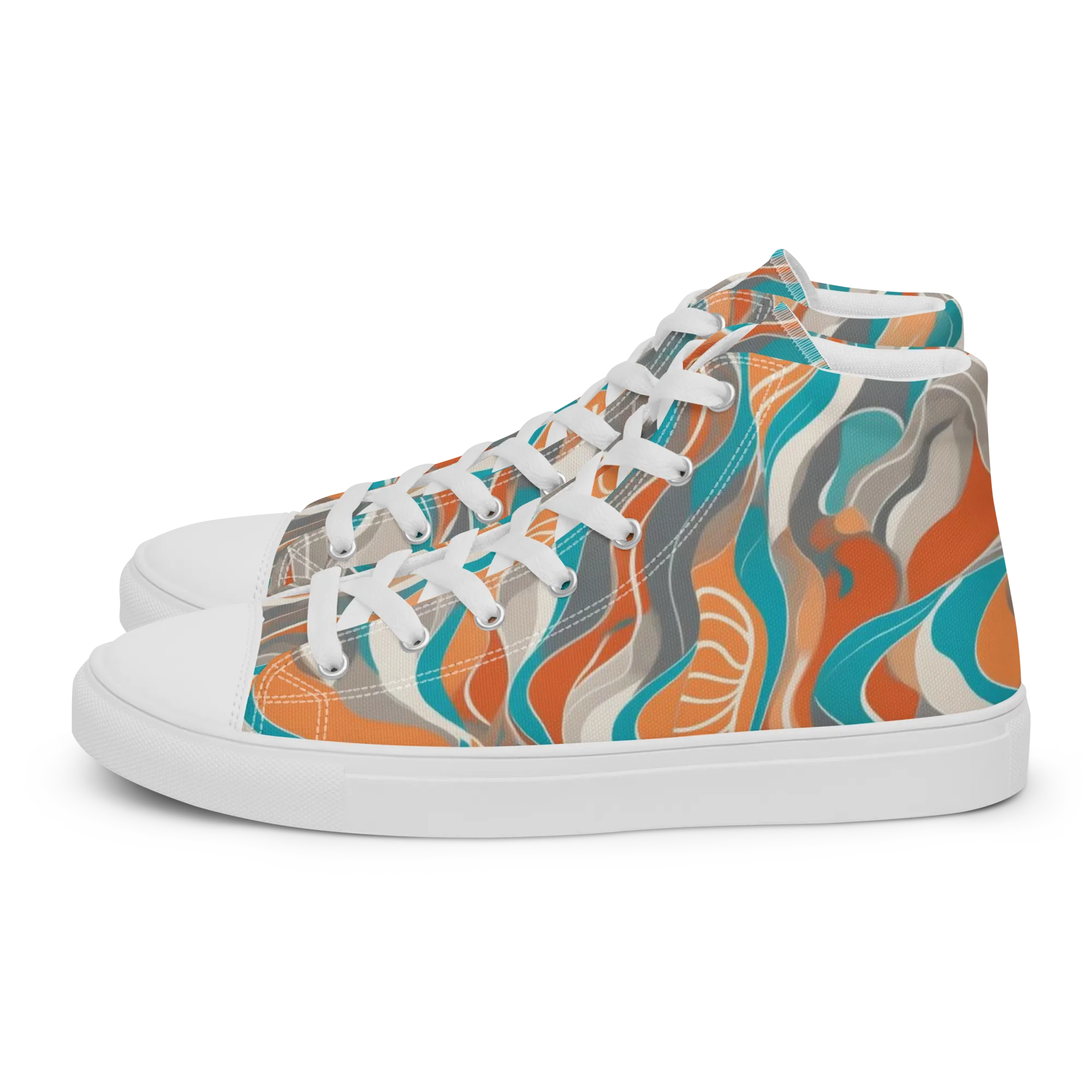 Meltwater Modern on Women's High Top Canvas Shoes — Left