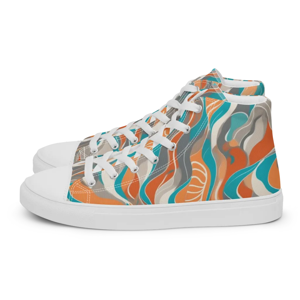 Meltwater Modern on Women's High Top Canvas Shoes — Left