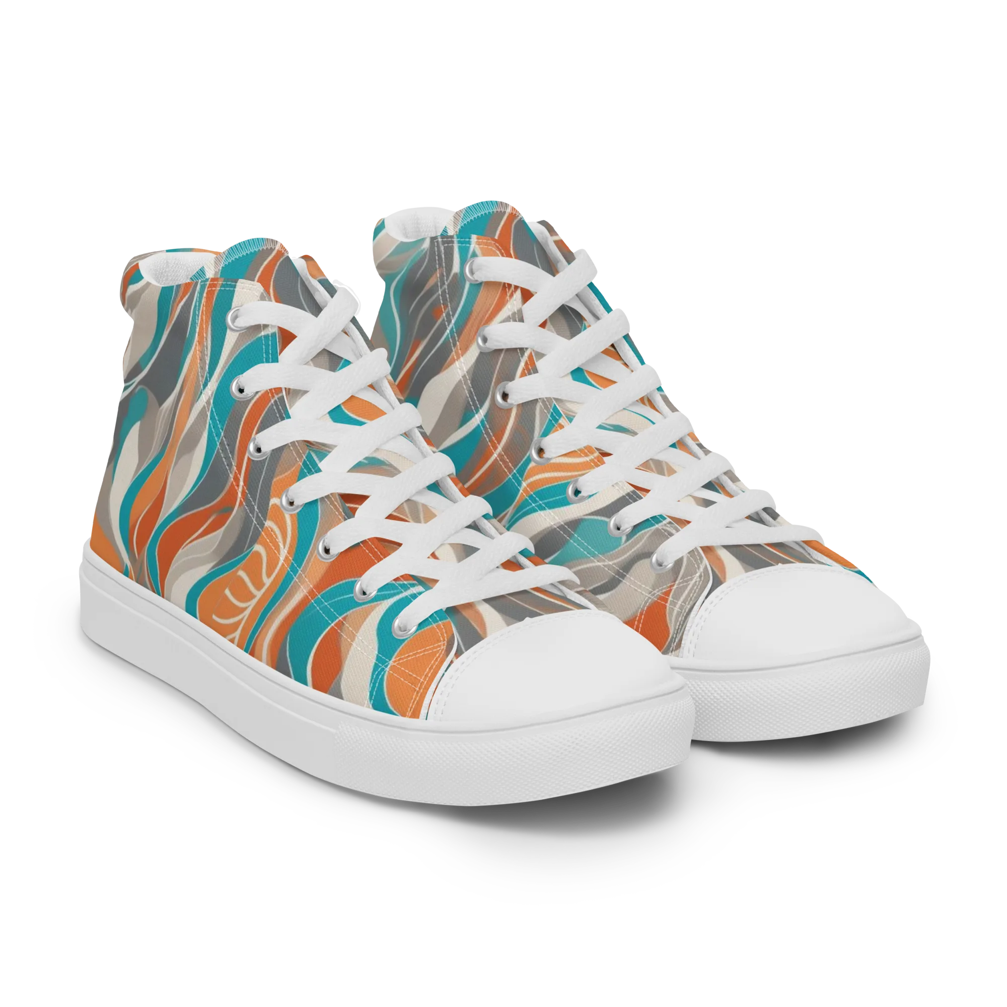 Meltwater Modern on Women's High Top Canvas Shoes — Right Front