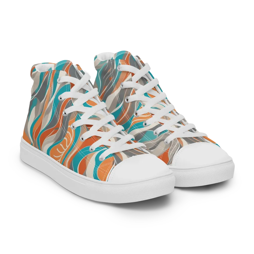 Meltwater Modern on Women's High Top Canvas Shoes — Right Front