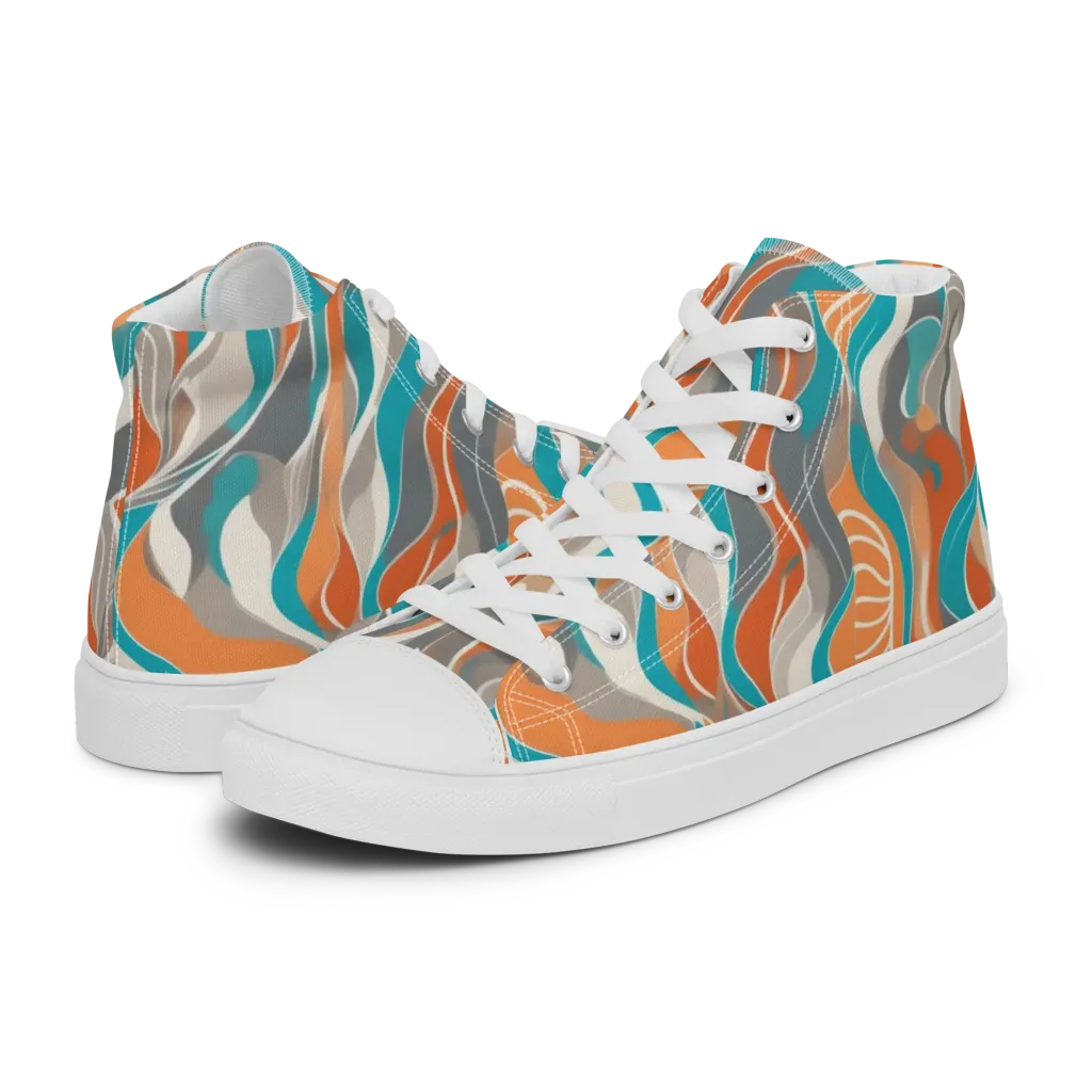 Meltwater Modern on Women's High Top Canvas Shoes — Left