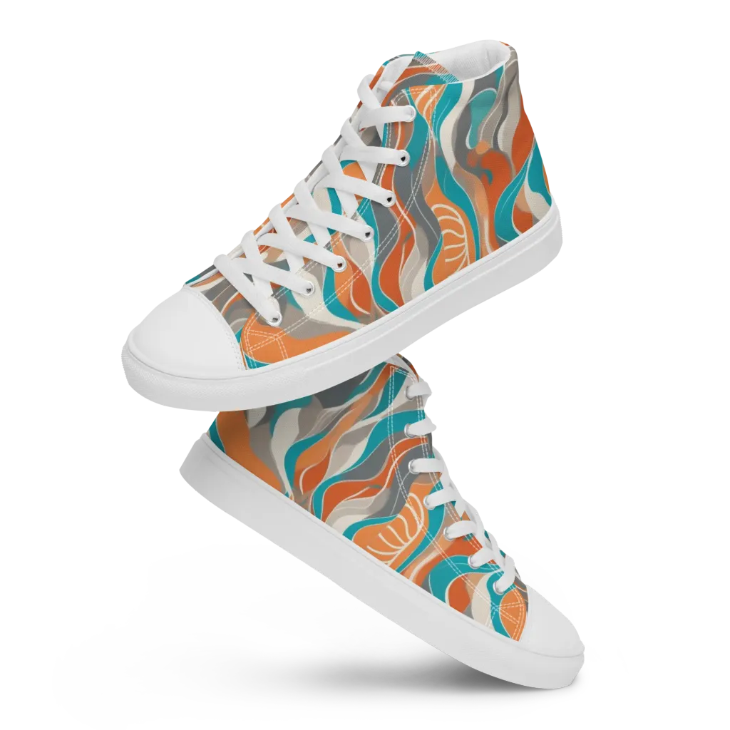 Meltwater Modern on Women's High Top Canvas Shoes — Front
