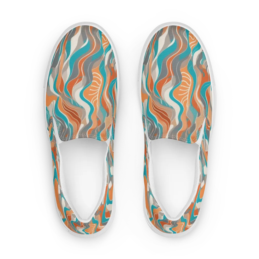 Meltwater Modern on Men's Slip-On Canvas Shoes — Front