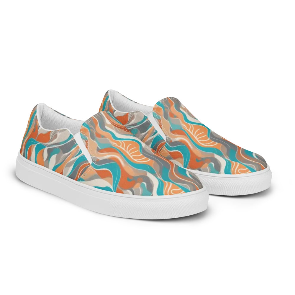 Meltwater Modern on Men's Slip-On Canvas Shoes — Right Front