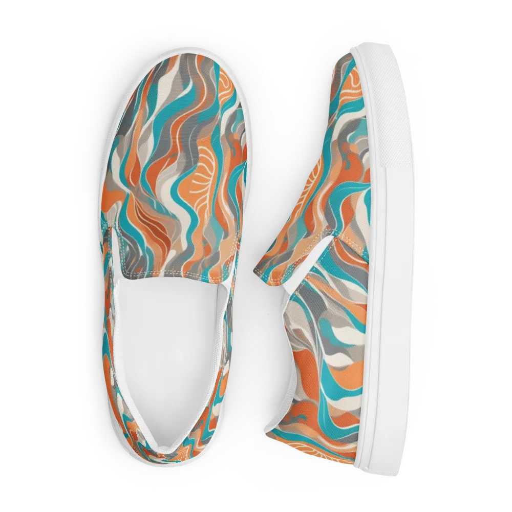 Meltwater Modern on Men's Slip-On Canvas Shoes — Front