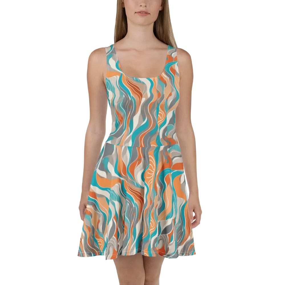 Meltwater Modern on Skater Dress — Front