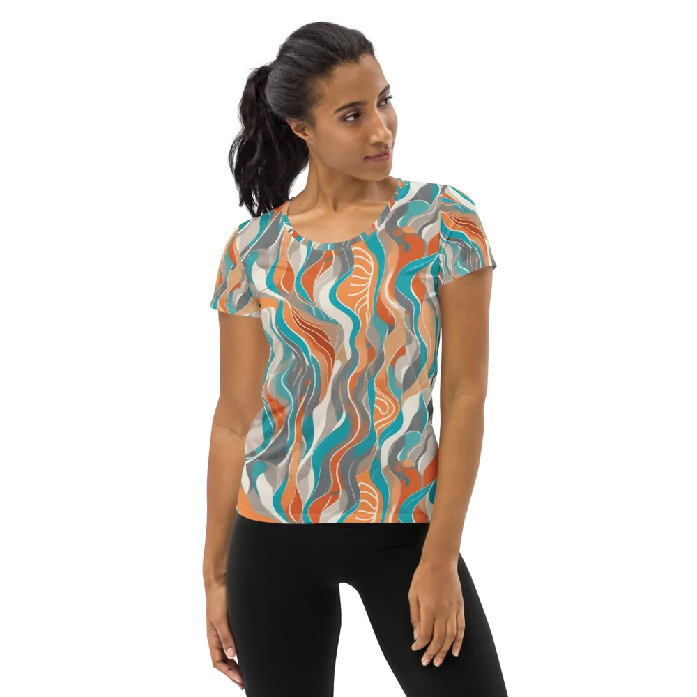 Meltwater Modern on Women's Athletic T-Shirt — Front