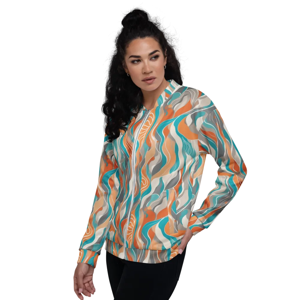 Meltwater Modern on Bomber Jacket — Left