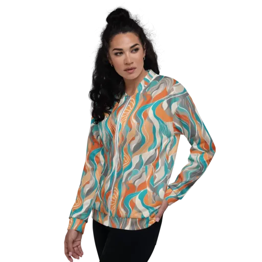 Meltwater Modern on a Bomber Jacket