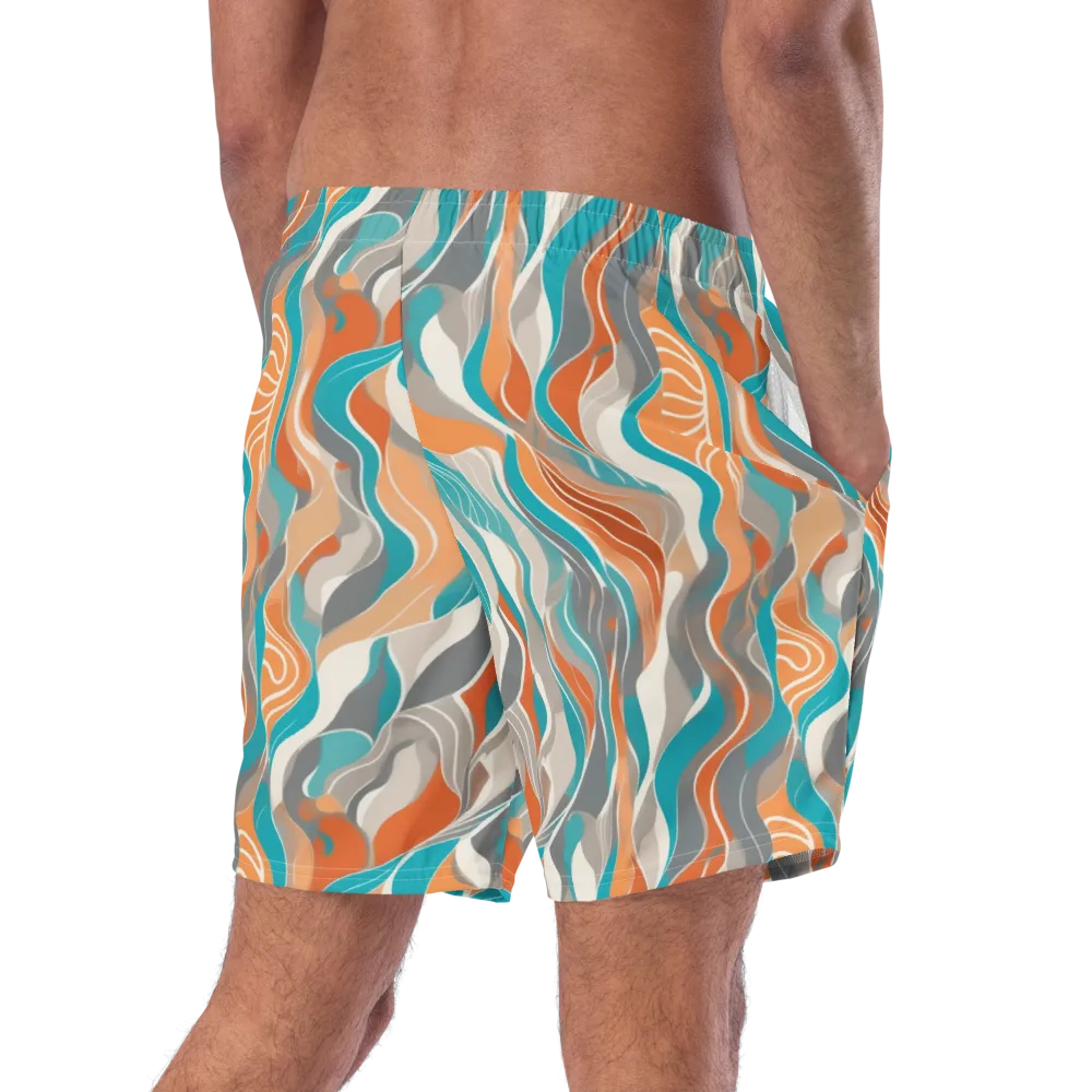 Meltwater Modern on Swim Trunks — Right Back