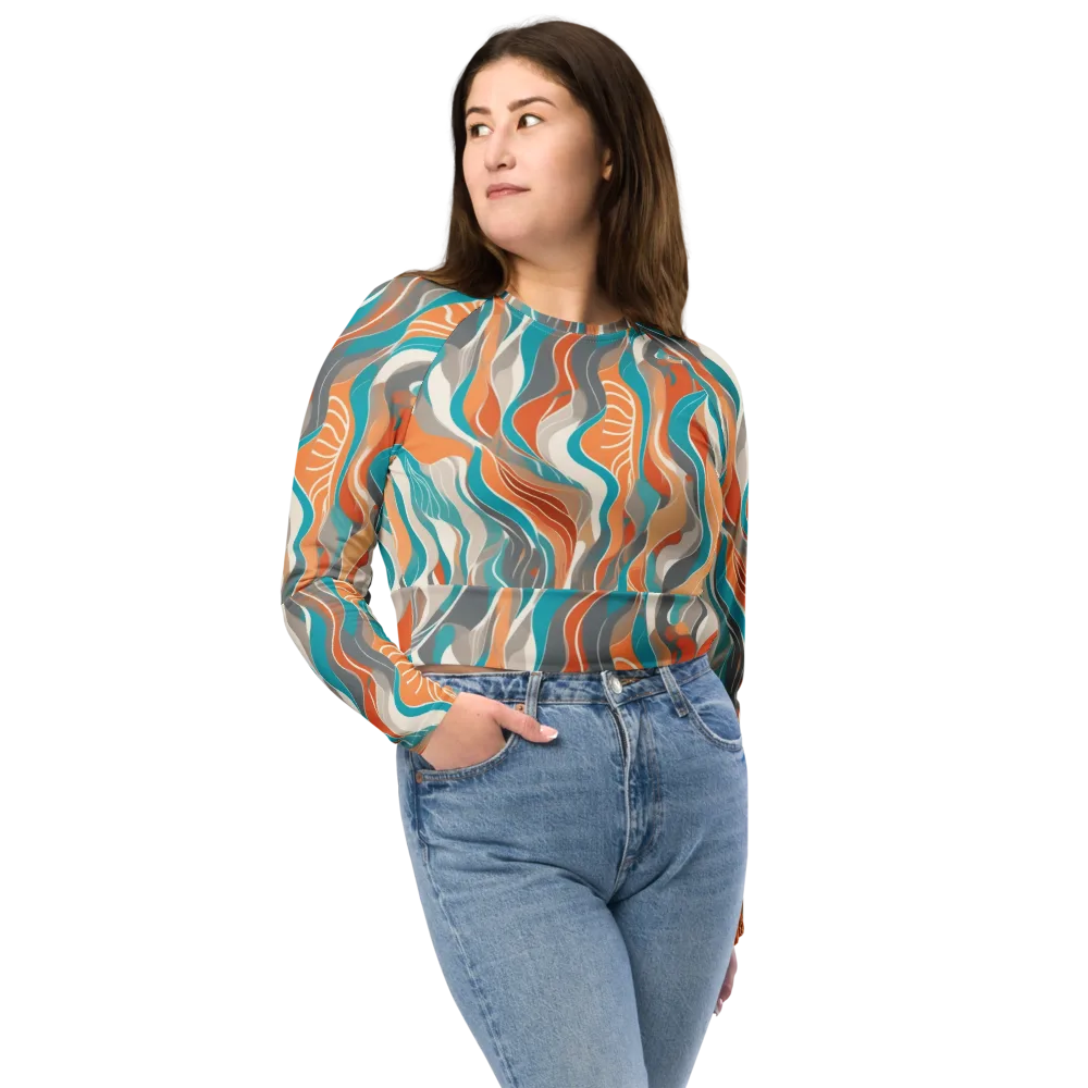 Meltwater Modern on Long Sleeve Crop Top — Front