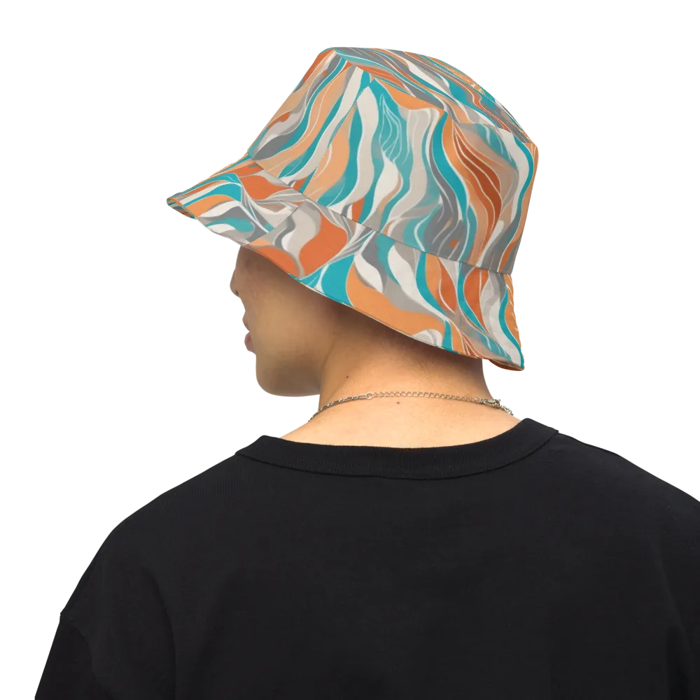 Meltwater Modern on Reversible Bucket Hat — Back Inside