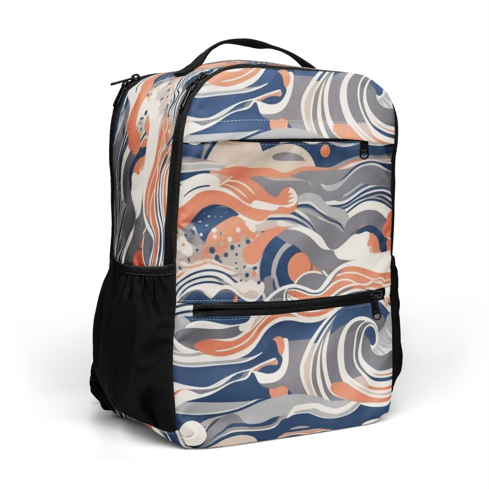 Midnight Surf on Utility Backpack — Right Front