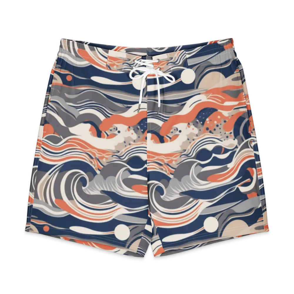 Midnight Surf on Men's Board Shorts — Front