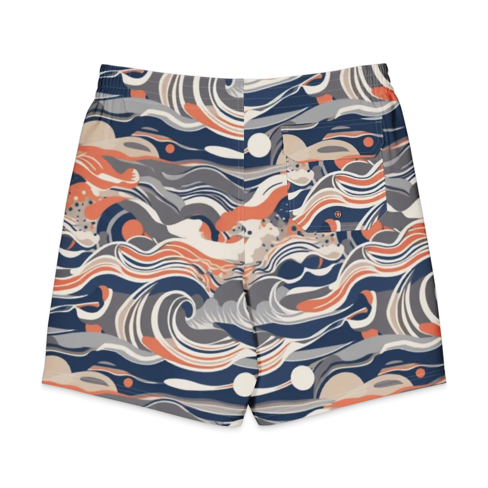 Midnight Surf on Men's Board Shorts — Back