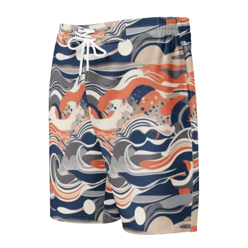 Midnight Surf on a Men's Board Shorts