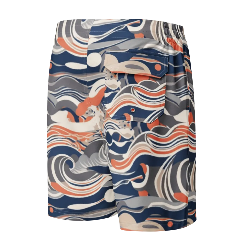 Midnight Surf on Men's Board Shorts — Back