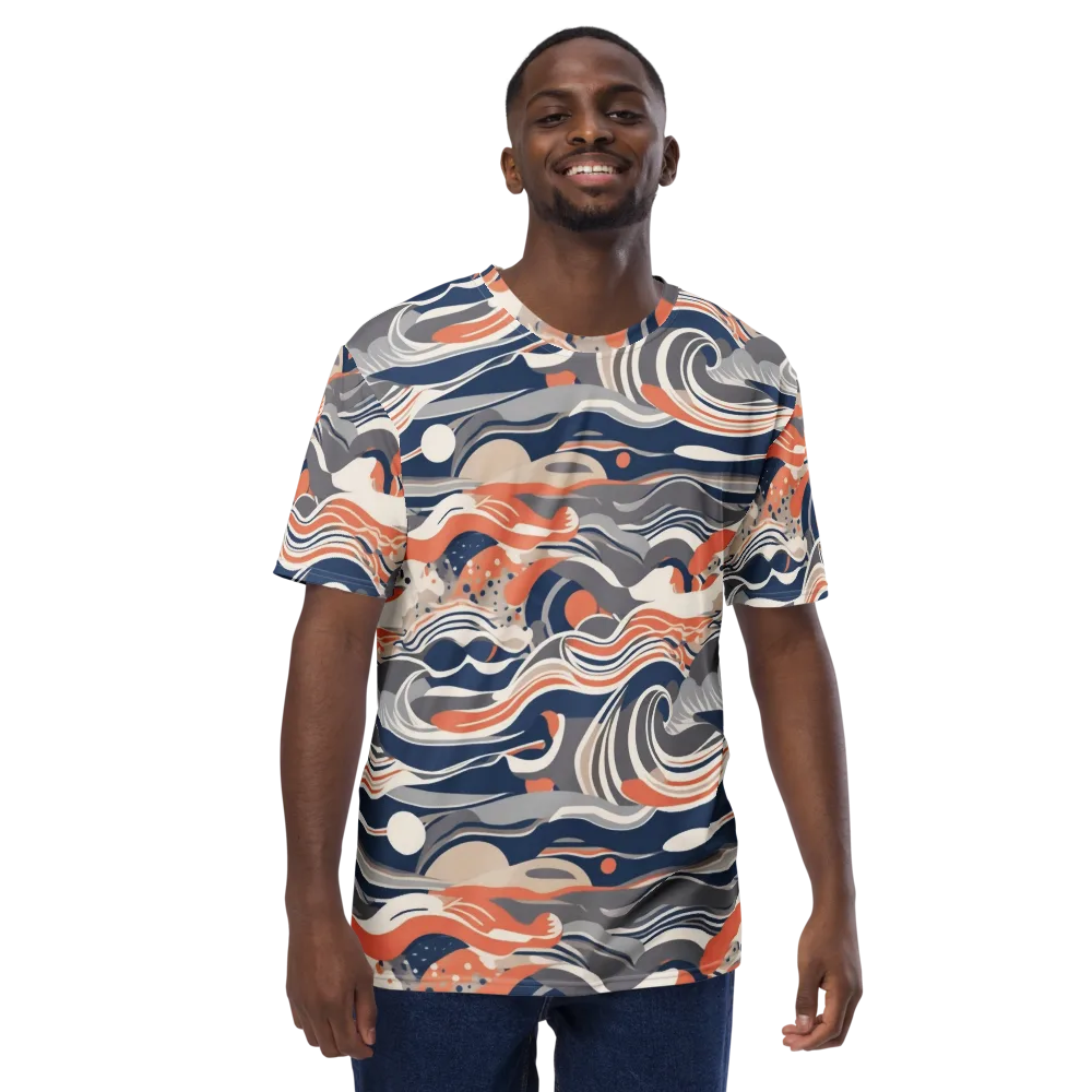 Midnight Surf on Men's Crew Neck T-Shirt — Front