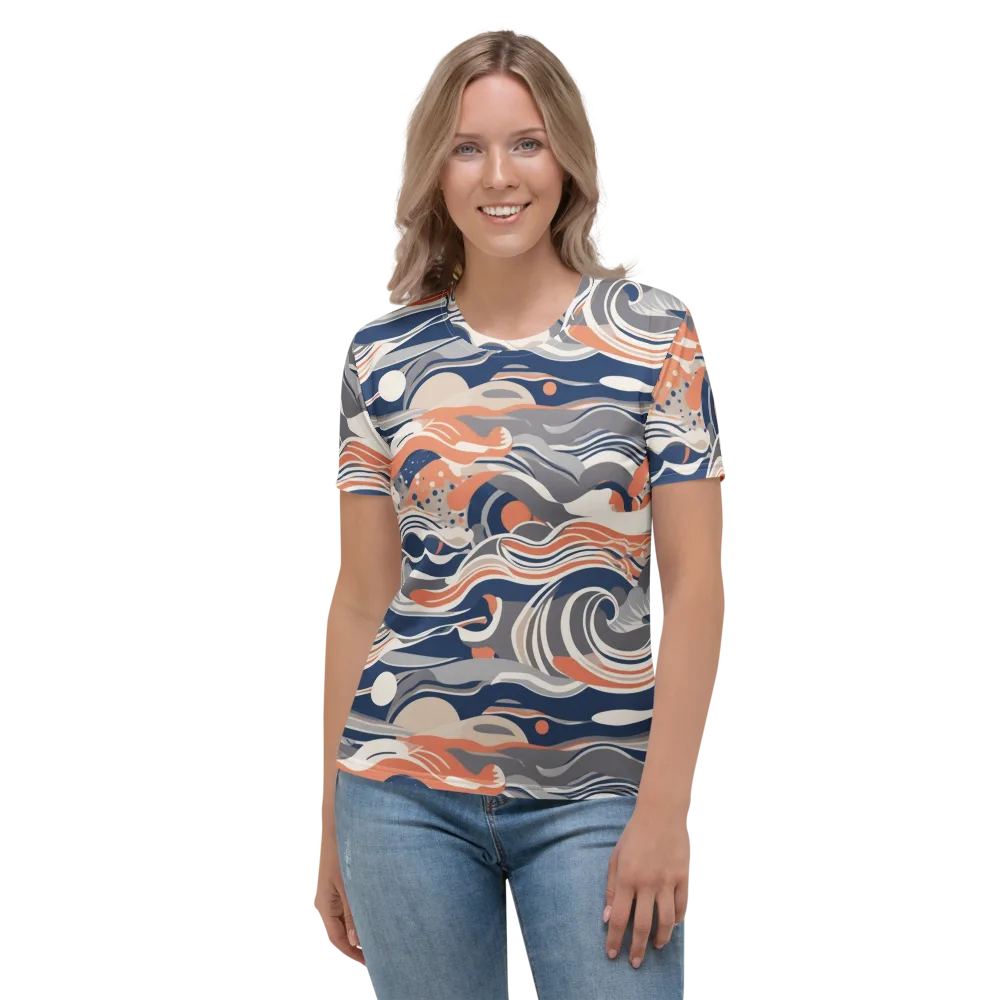 Midnight Surf on Women's Crew Neck T-Shirt — Front