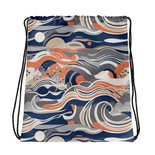 Midnight Surf on a Drawstring Bag