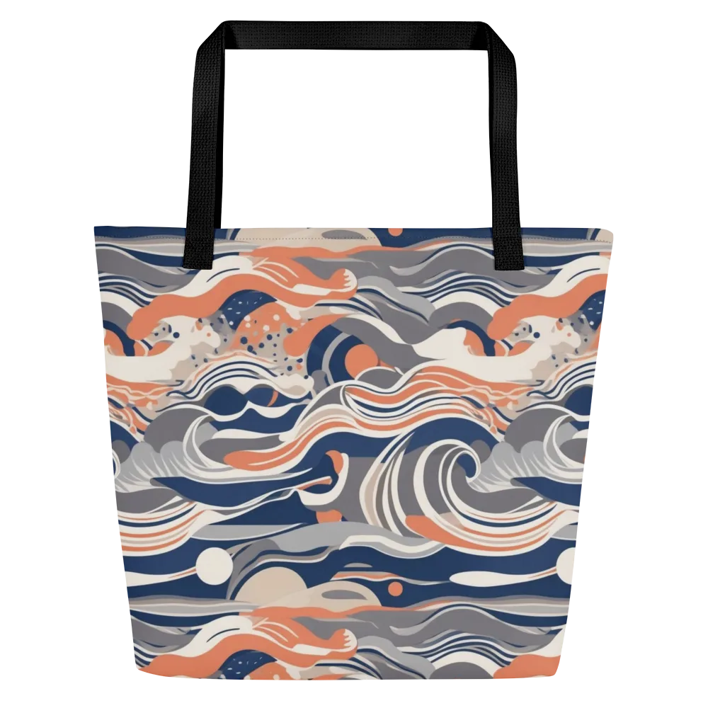Midnight Surf on Large Tote Bag W/ Pocket — Front