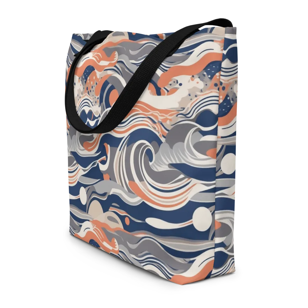 Midnight Surf on Large Tote Bag W/ Pocket — Front