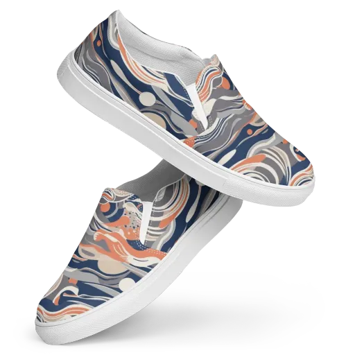 Midnight Surf on a Women's Slip-On Canvas Shoes