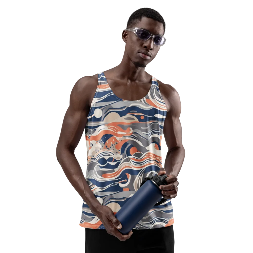 Midnight Surf on Men's Tank Top — Front