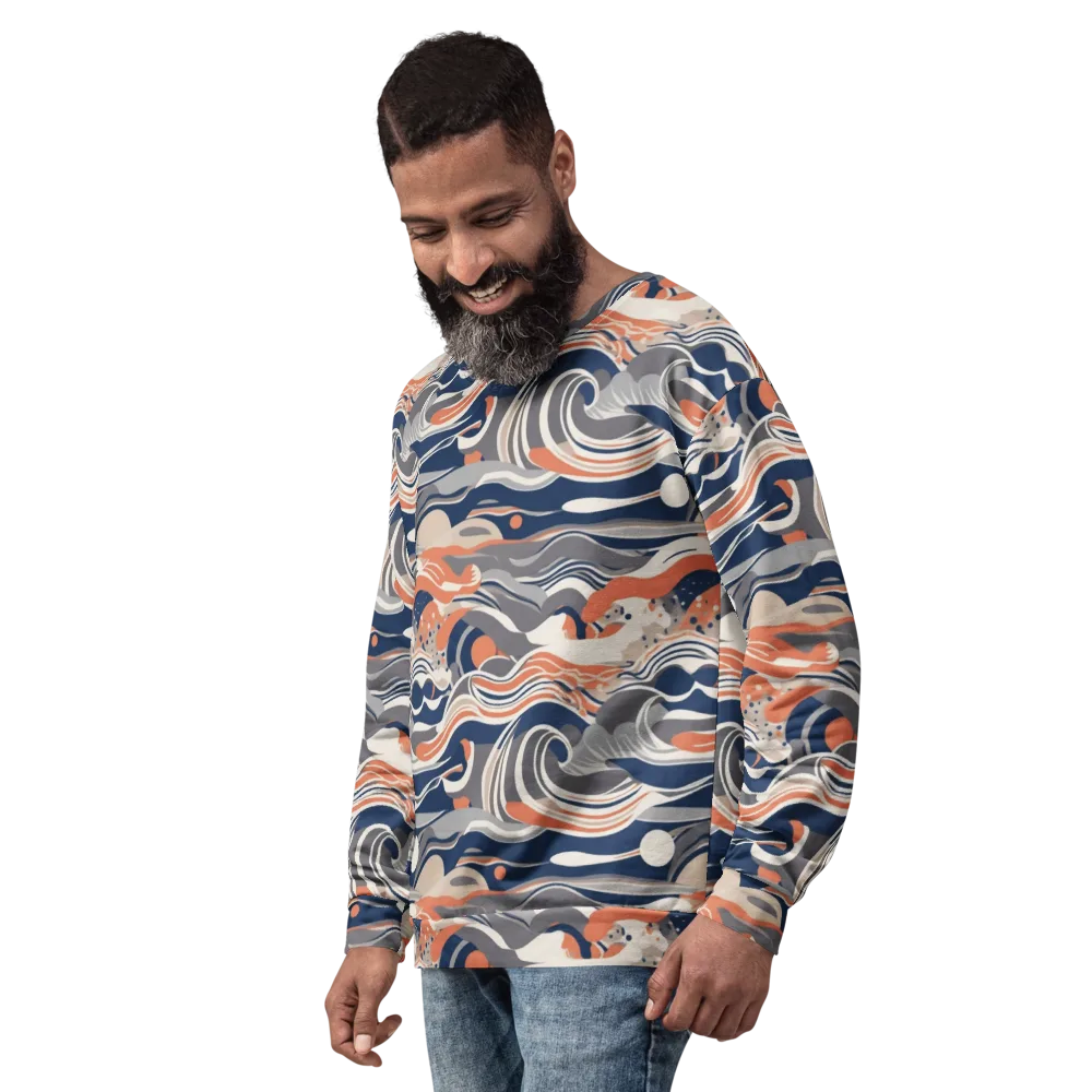 Midnight Surf on Sweatshirt — Left Front