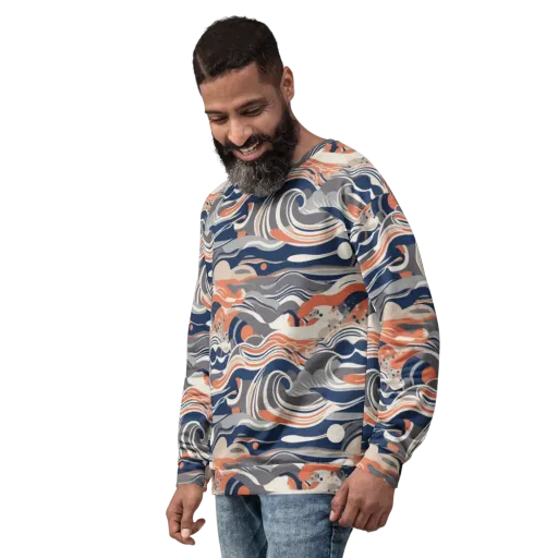 Midnight Surf on a Sweatshirt