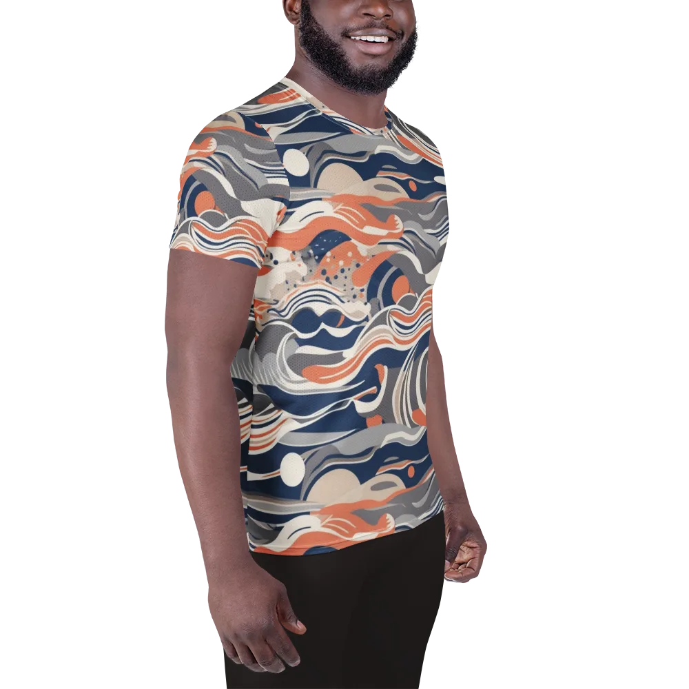 Midnight Surf on Men's Athletic T-Shirt — Right