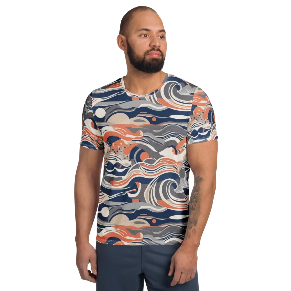 Midnight Surf on Men's Athletic T-Shirt — Front