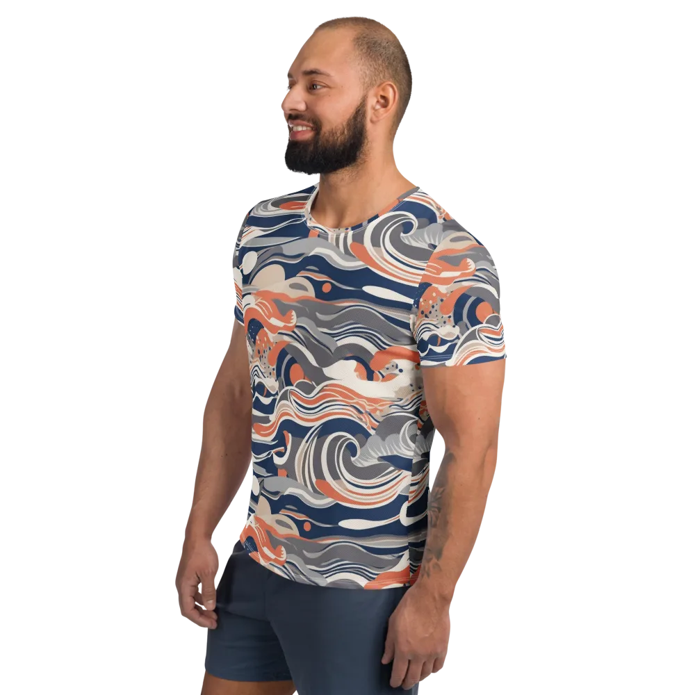 Midnight Surf on Men's Athletic T-Shirt — Left