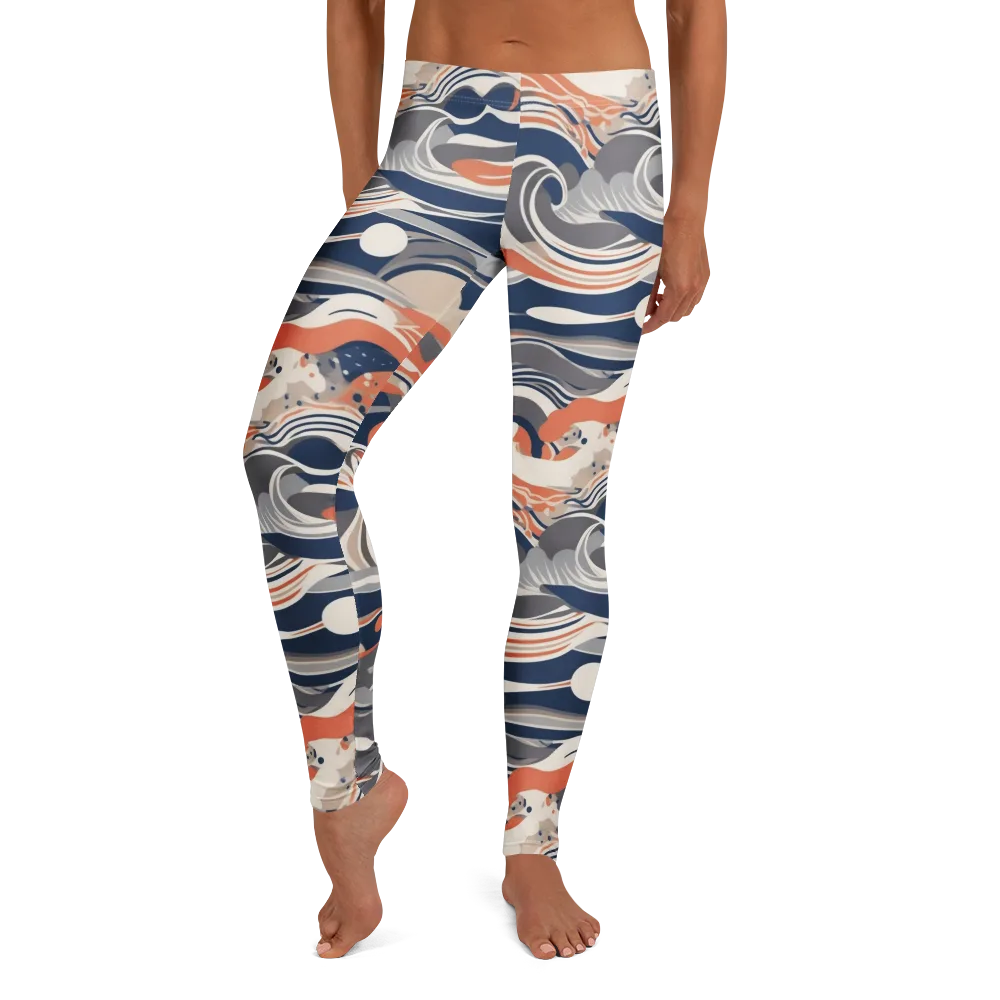 Midnight Surf on Leggings — Front