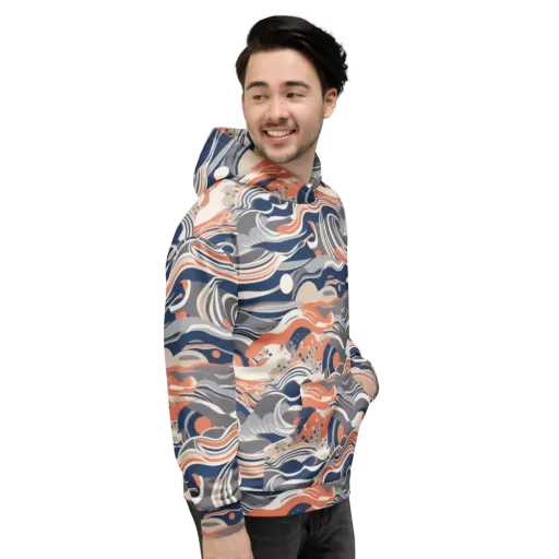 Midnight Surf on a Hoodie