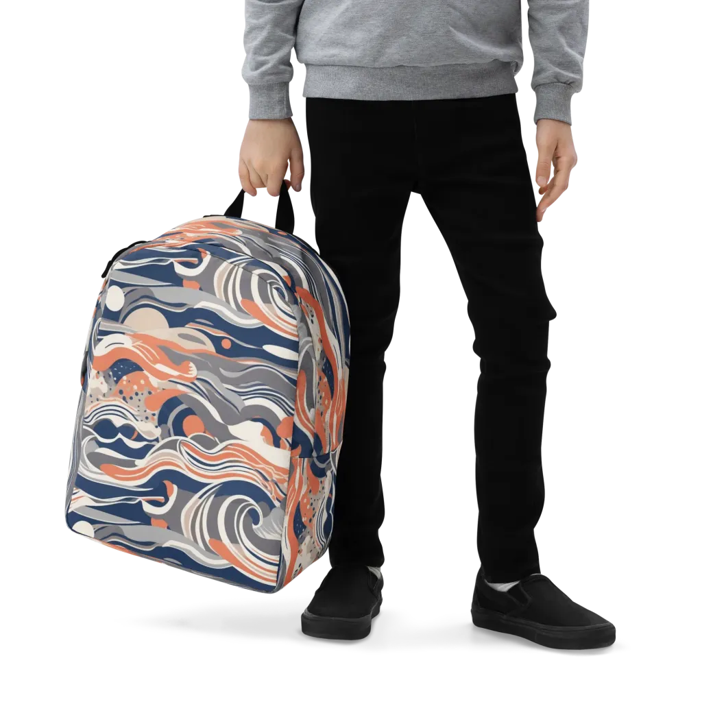 Midnight Surf on Minimalist Backpack — Zoomed-in
