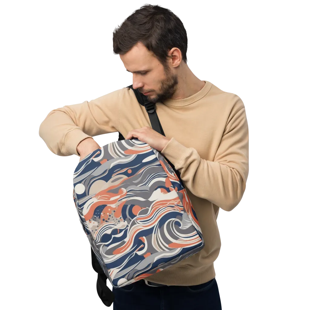 Midnight Surf on Minimalist Backpack — Front