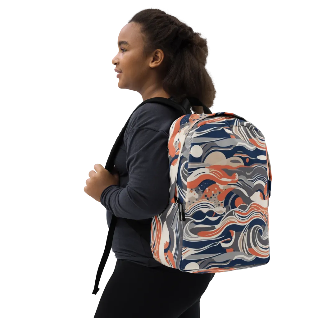 Midnight Surf on Minimalist Backpack — Right Front