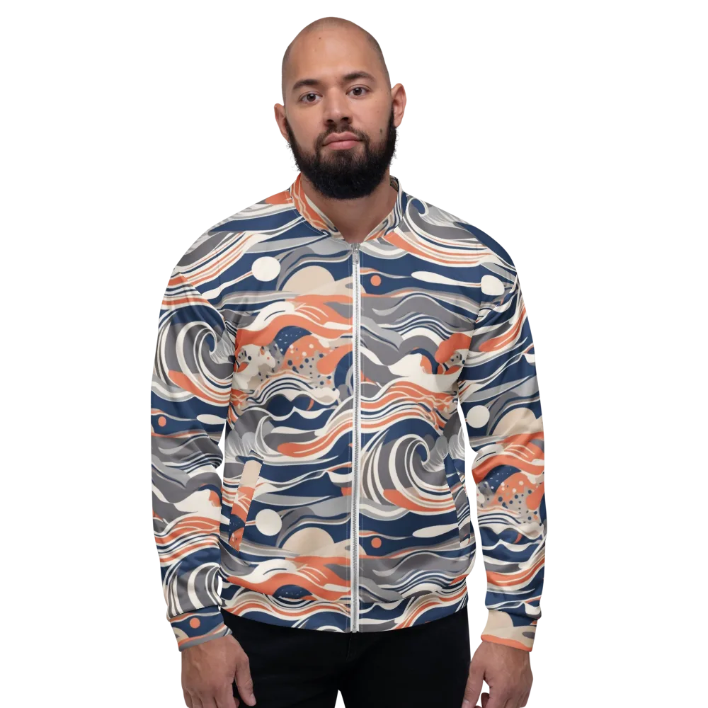 Midnight Surf on Bomber Jacket — Front