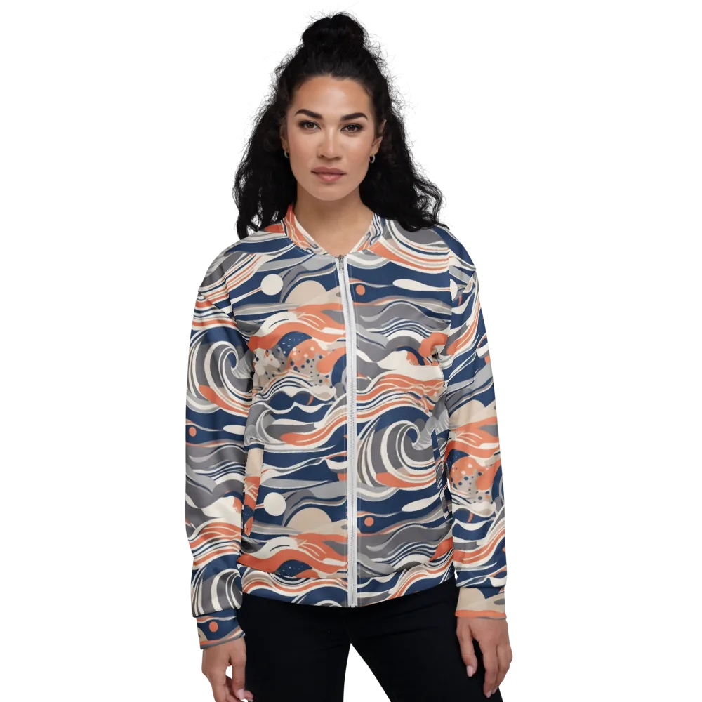 Midnight Surf on Bomber Jacket — Front