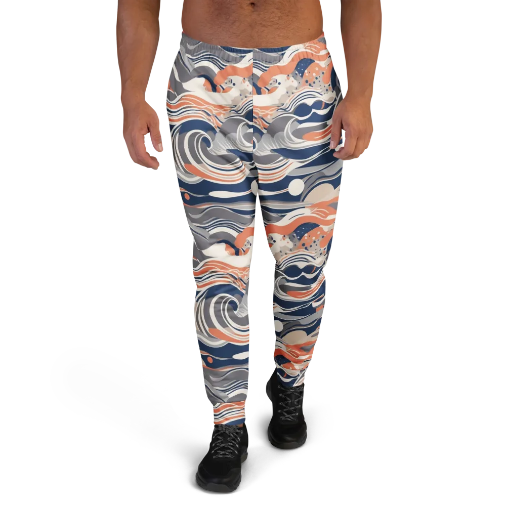 Midnight Surf on Men's Joggers — Front