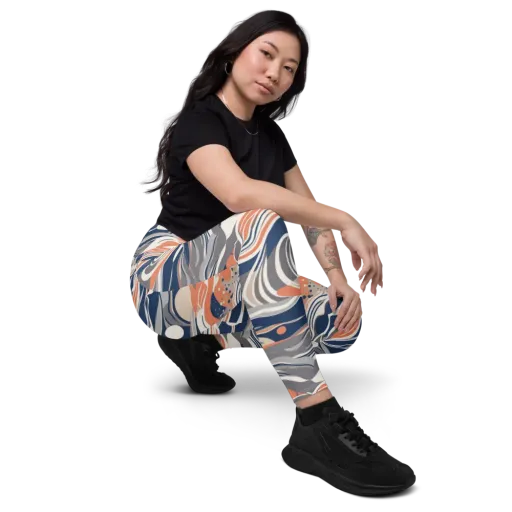 Midnight Surf on a Leggings with Pockets
