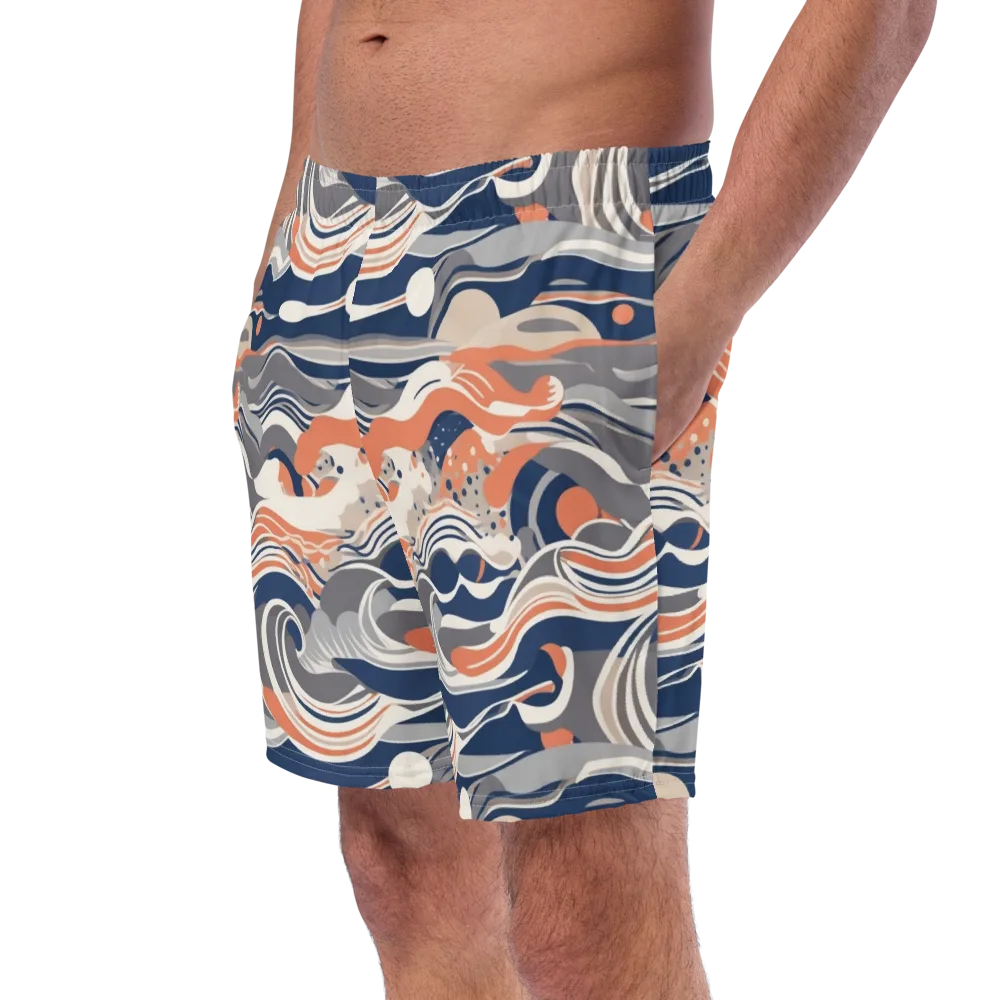 Midnight Surf on Swim Trunks — Left Front
