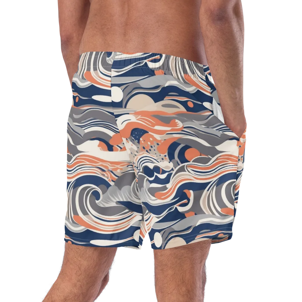 Midnight Surf on Swim Trunks — Right Back